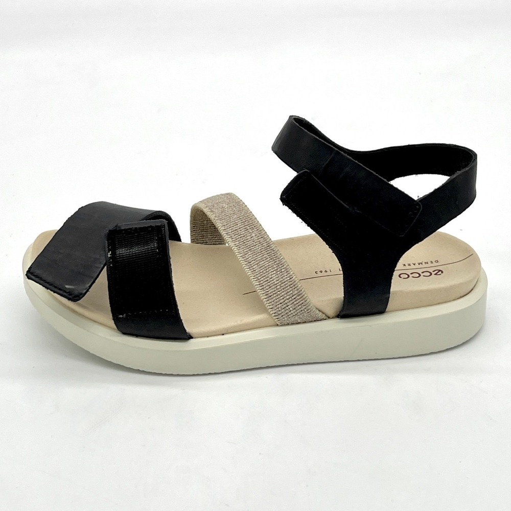 Ecco Women's sz 5-5.5 US 36 EU Flowt Band Sandal Black 2-Strap New $129 - Picture 9 of 14